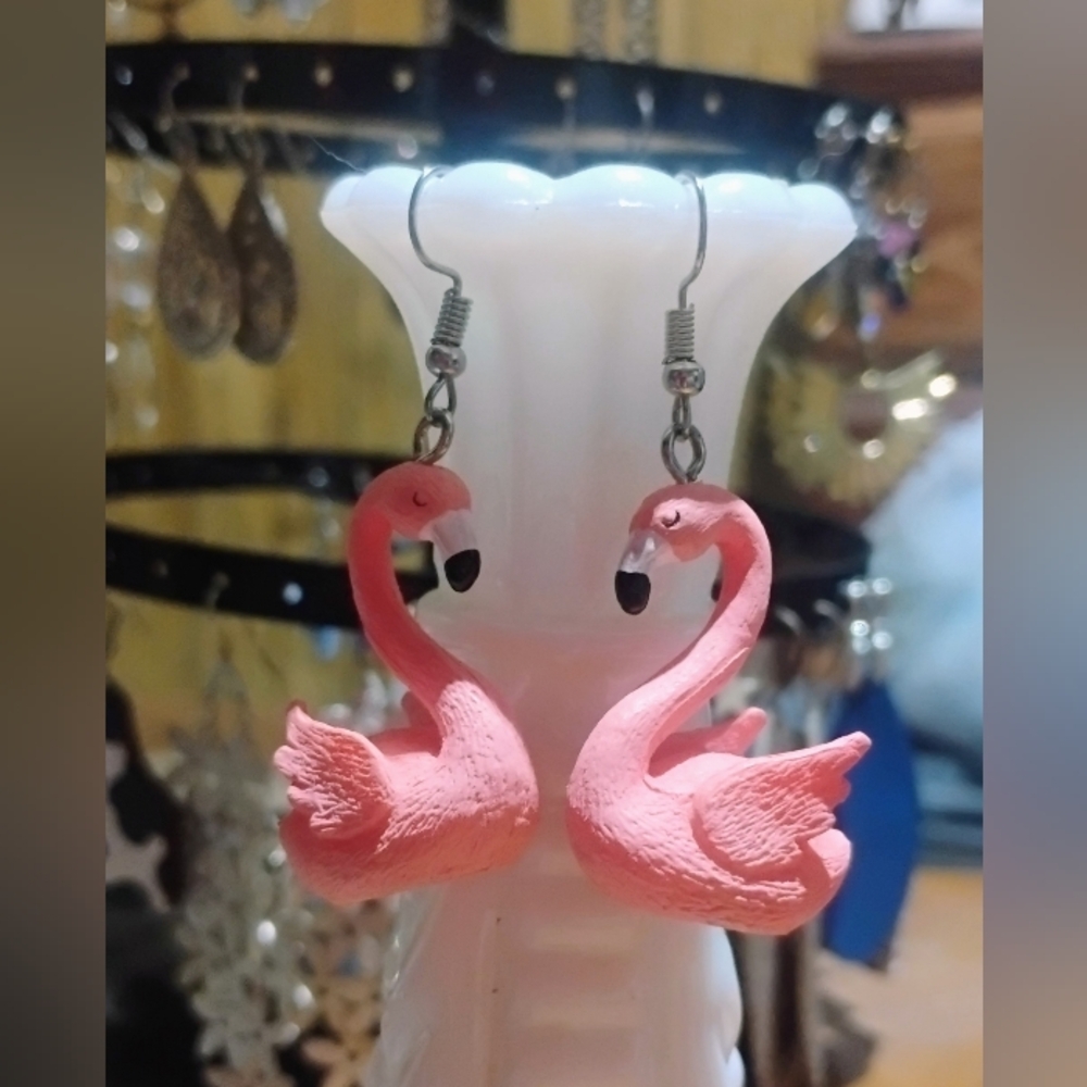 Pink Flamingo Earrings